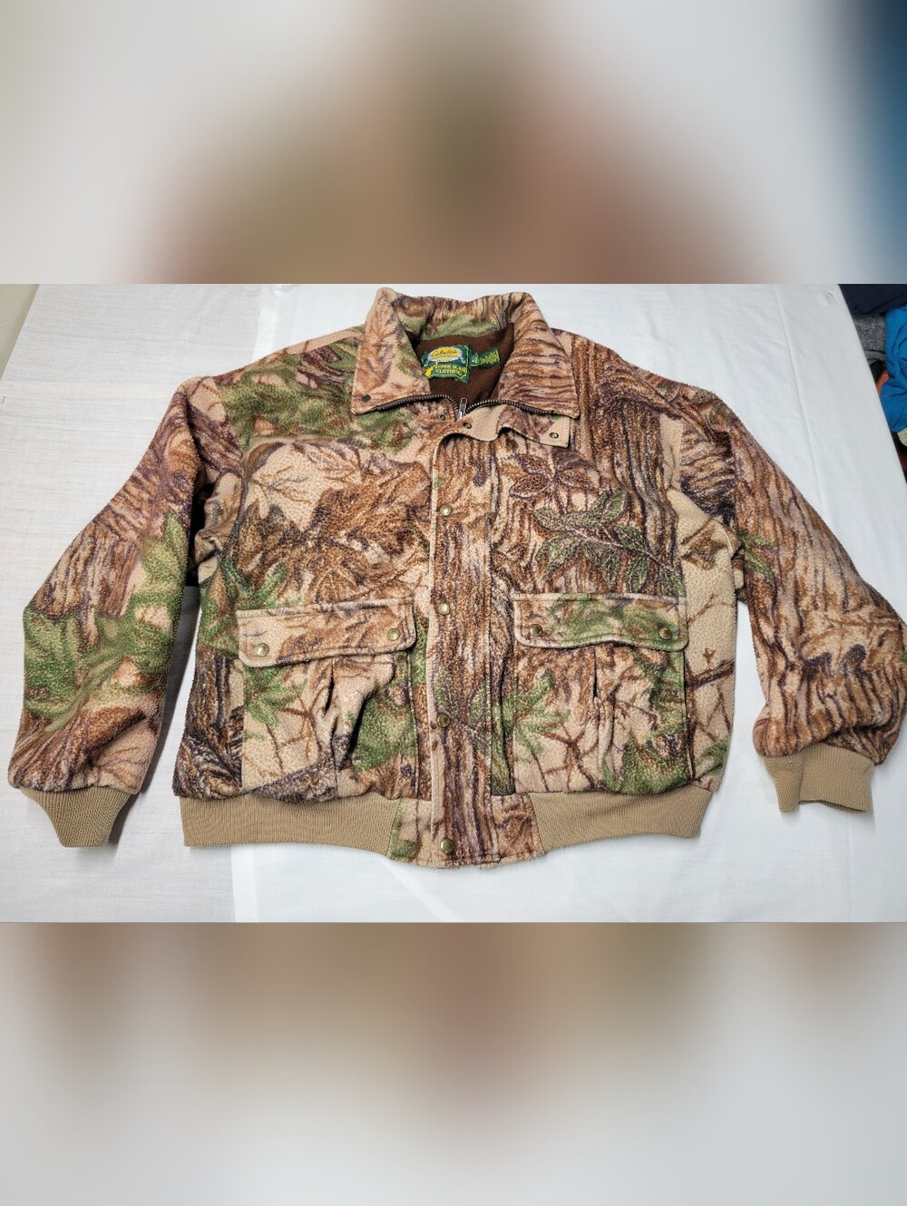 Vintage Cabela's Supet Slam Brown Fleece Camo Hunting Jacket USA MADE XL
